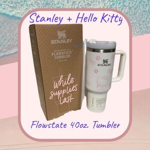 White Stanley + Hello Kitty Flowstate 40oz Tumbler -